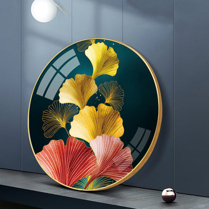 Colorful Petals Premium Acrylic Round Wall Art