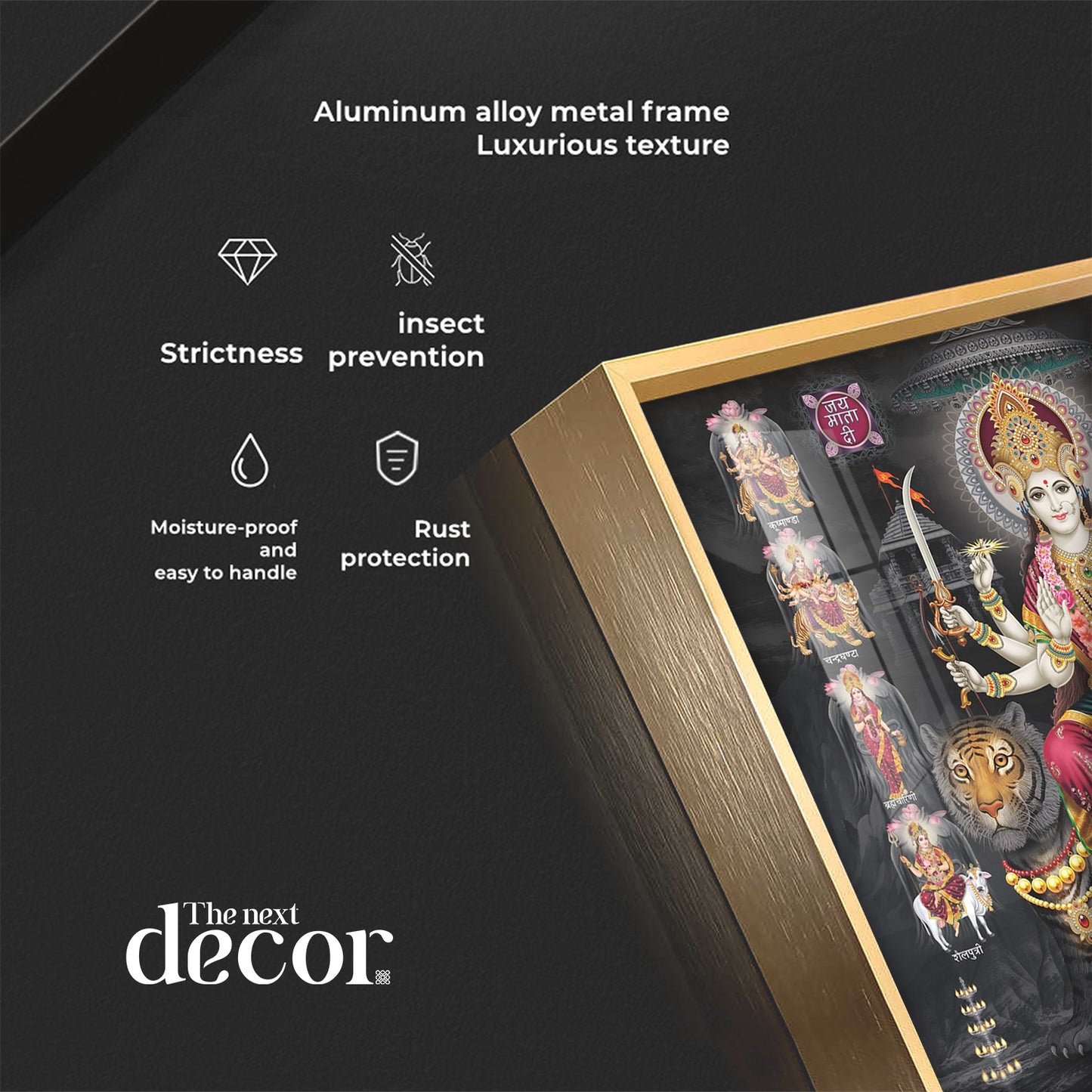 Goddess Durga Avatar Premium Acrylic Square Wall Art