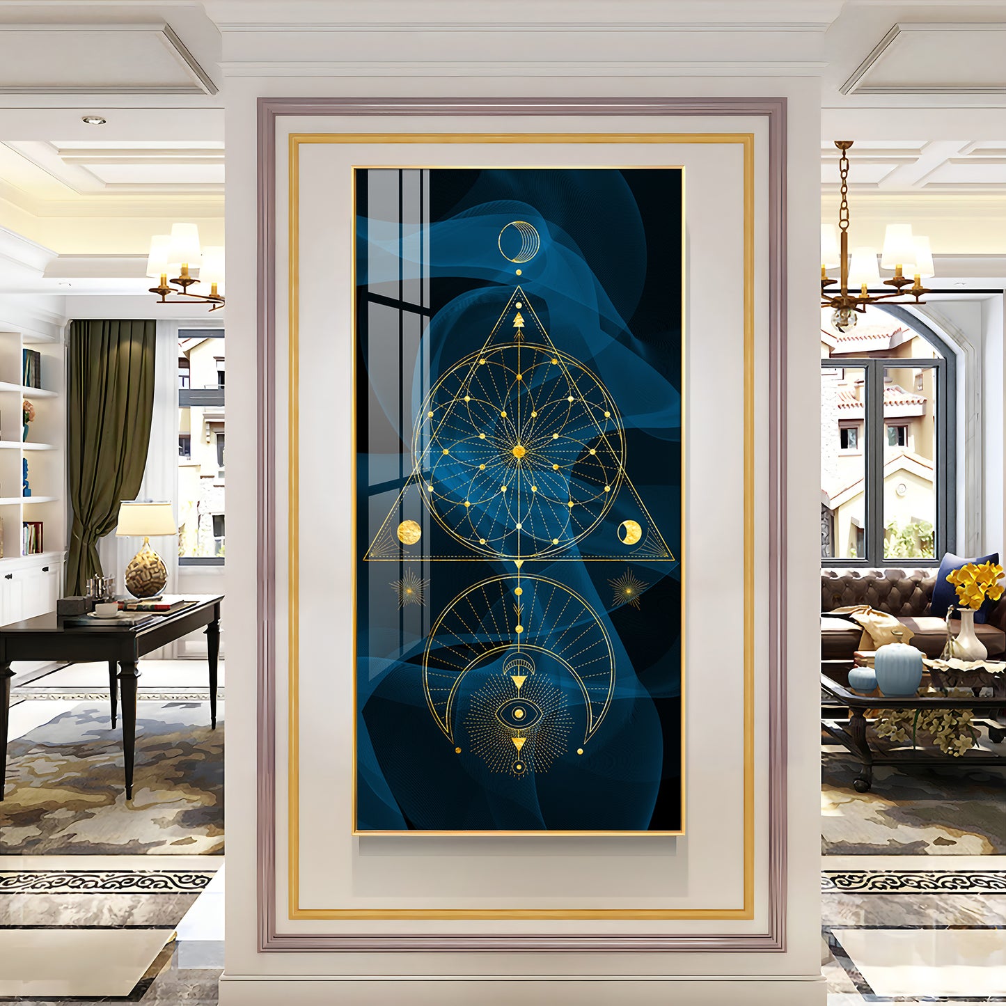 Modern Minimalist Geometric Premium Acrylic Vertical Wall Art