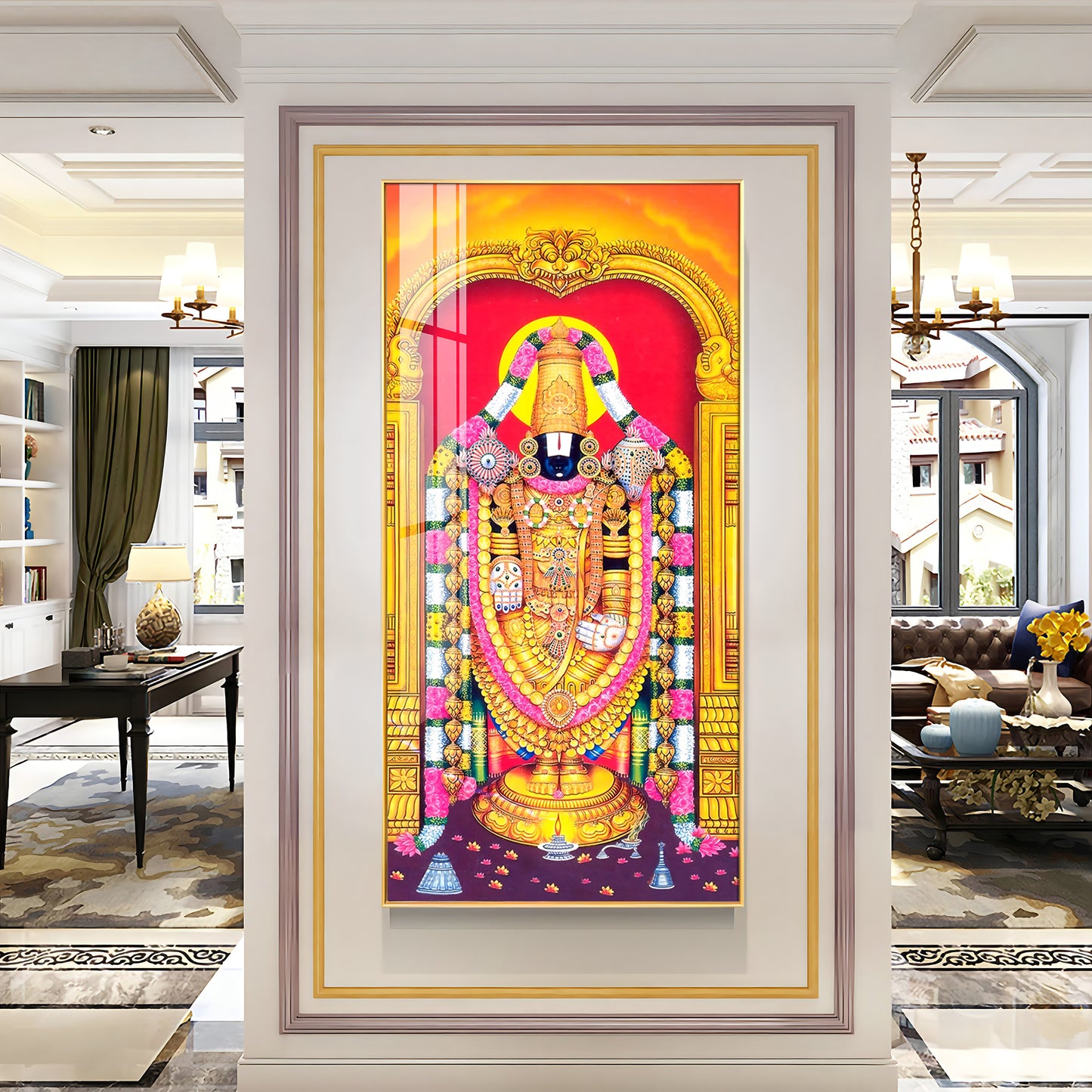 Tirupati Balaji Premium Acrylic Vertical Wall Art