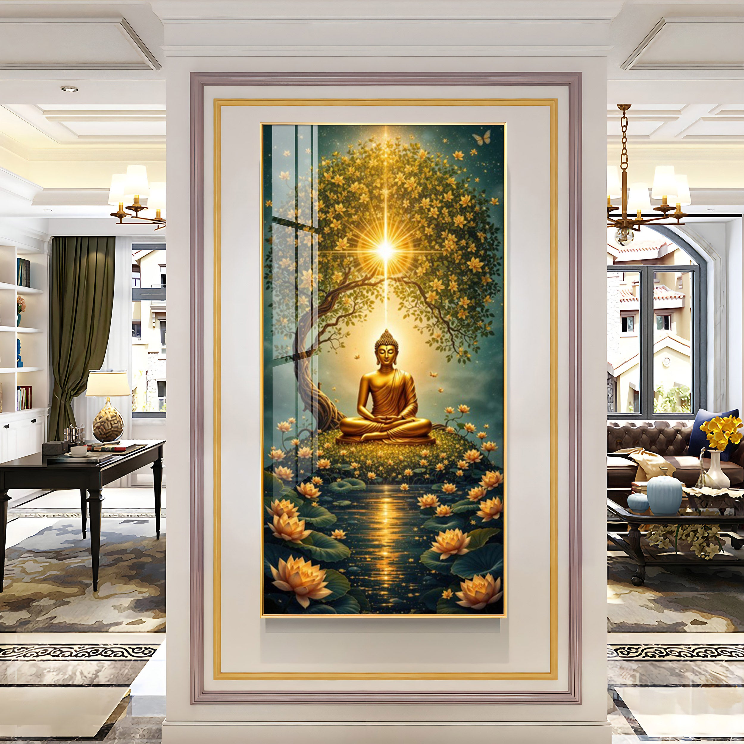 Buddha Harmony Haven Premium Acrylic Vertical Wall Art