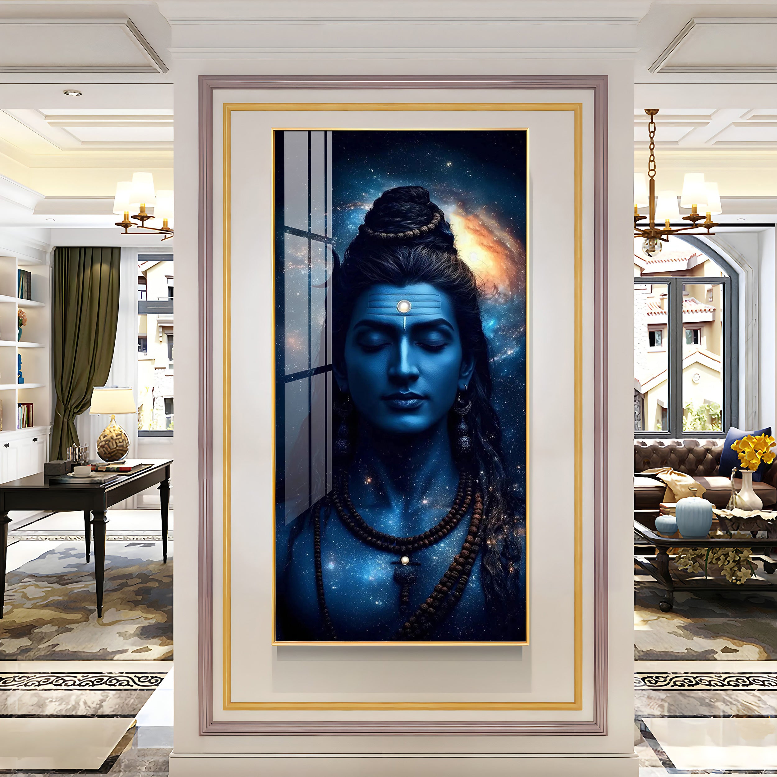 Divine Shiva Premium Acrylic Vertical Wall Art