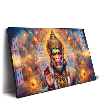 Divine Bajarang Bali Premium Acrylic Horizontal Wall Art
