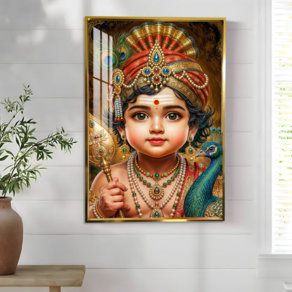 Little Murugan Ji Premium Acrylic Vertical Wall Art