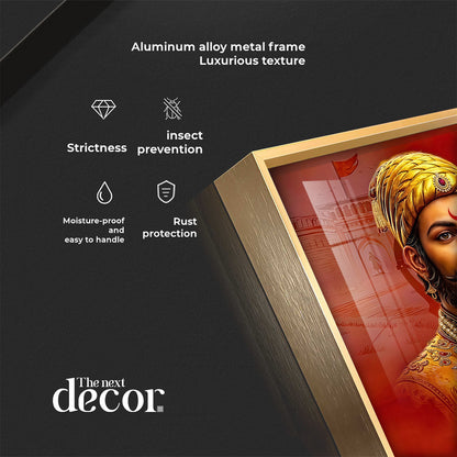 Shivaji Maharaj Ji Premium Acrylic Square Wall Art