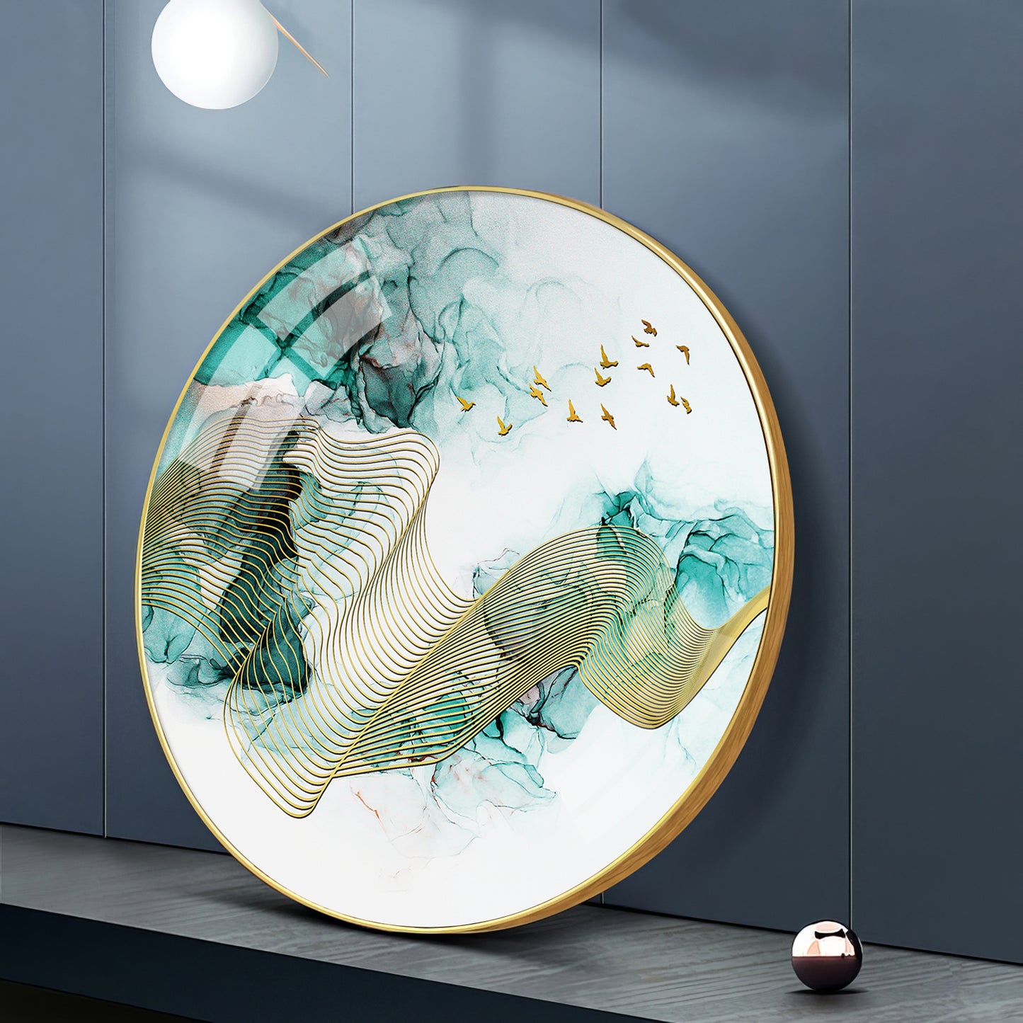 Gilded Vision Premium Acrylic Round Wall Art