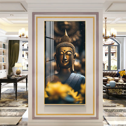 Serene Buddha Premium Acrylic Vertical Wall Art