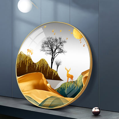 Forest Glade Premium Acrylic Round Wall Art