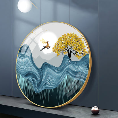 Echoes Of Nature Premium Acrylic Round Wall Art