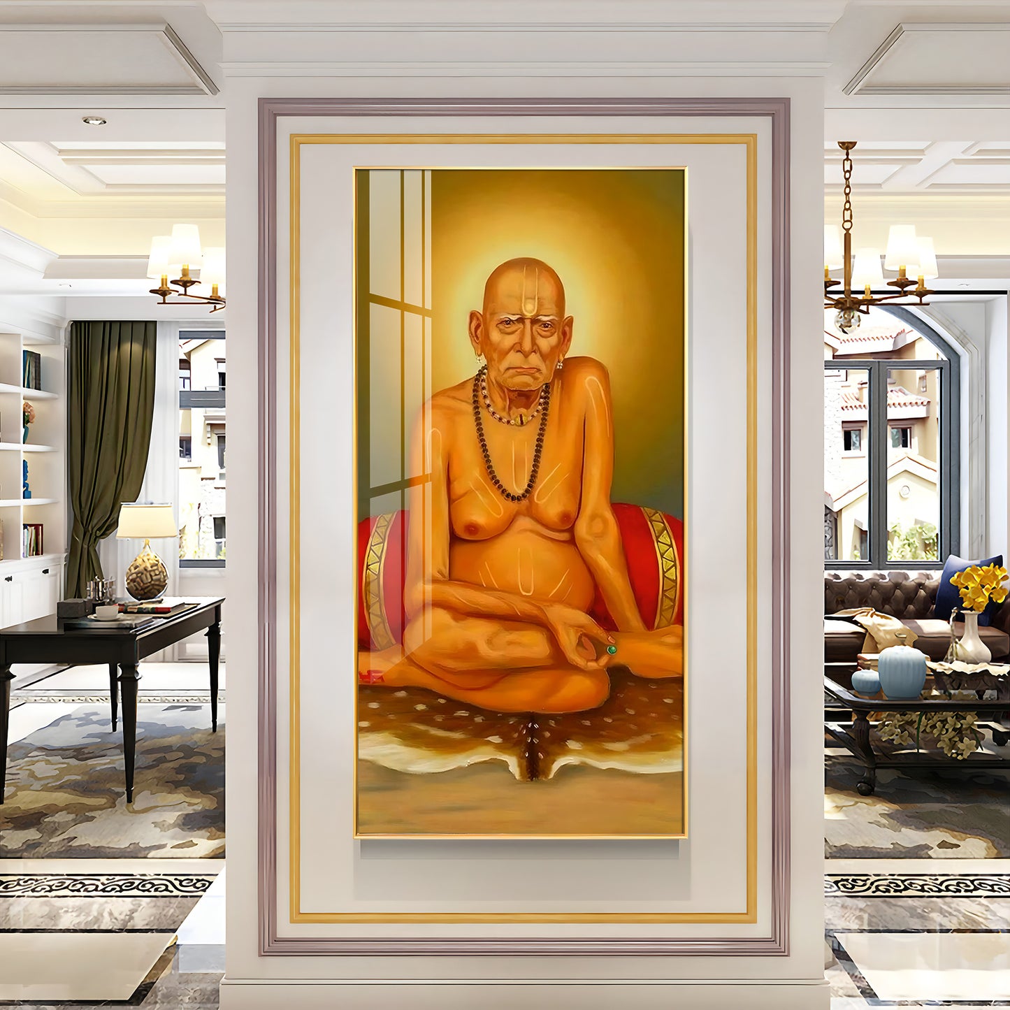 Swami Samarth Premium Acrylic Vertical Wall Art