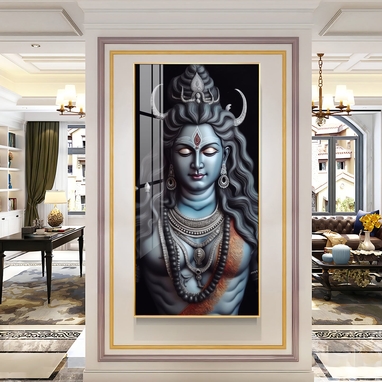 Shiv Shankar Premium Acrylic Vertical Wall Art