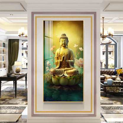 Peaceful Buddha Premium Acrylic Vertical Wall Art