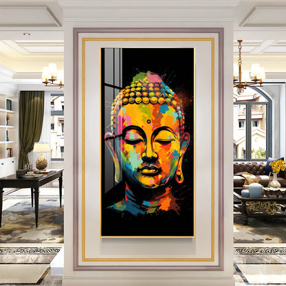 Colorful Buddha Premium Acrylic Vertical Wall Art