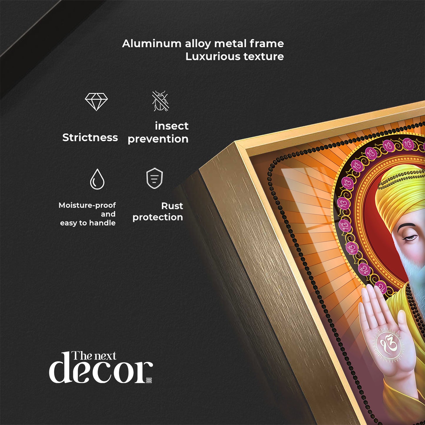 Guru Nanak Ji Premium Acrylic Square Wall Art