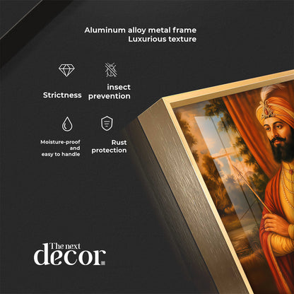 Divine Guru Gobind Singh Ji Premium Acrylic Square Wall Art