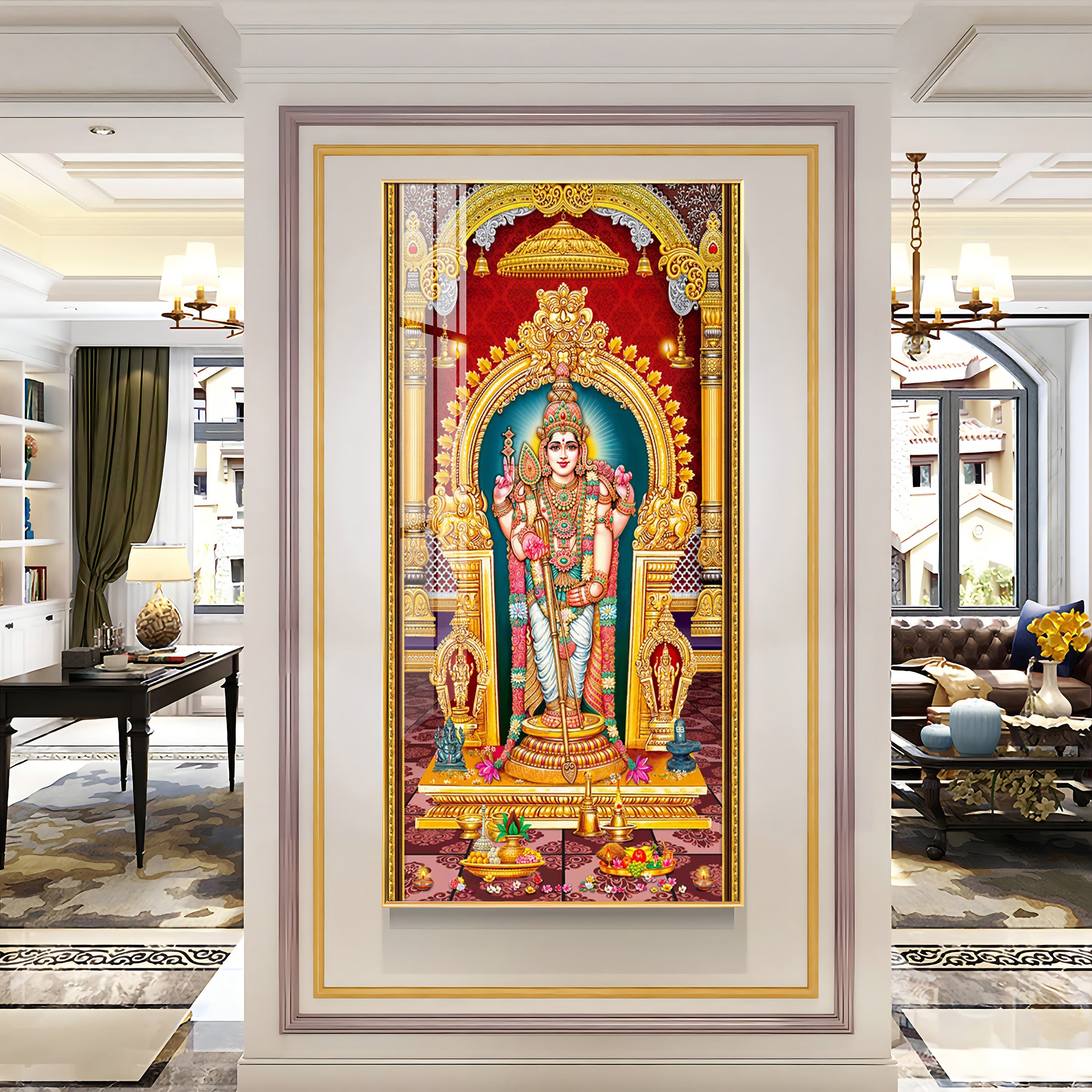 Thiruchendur Murugan Premium Acrylic Vertical Wall Art