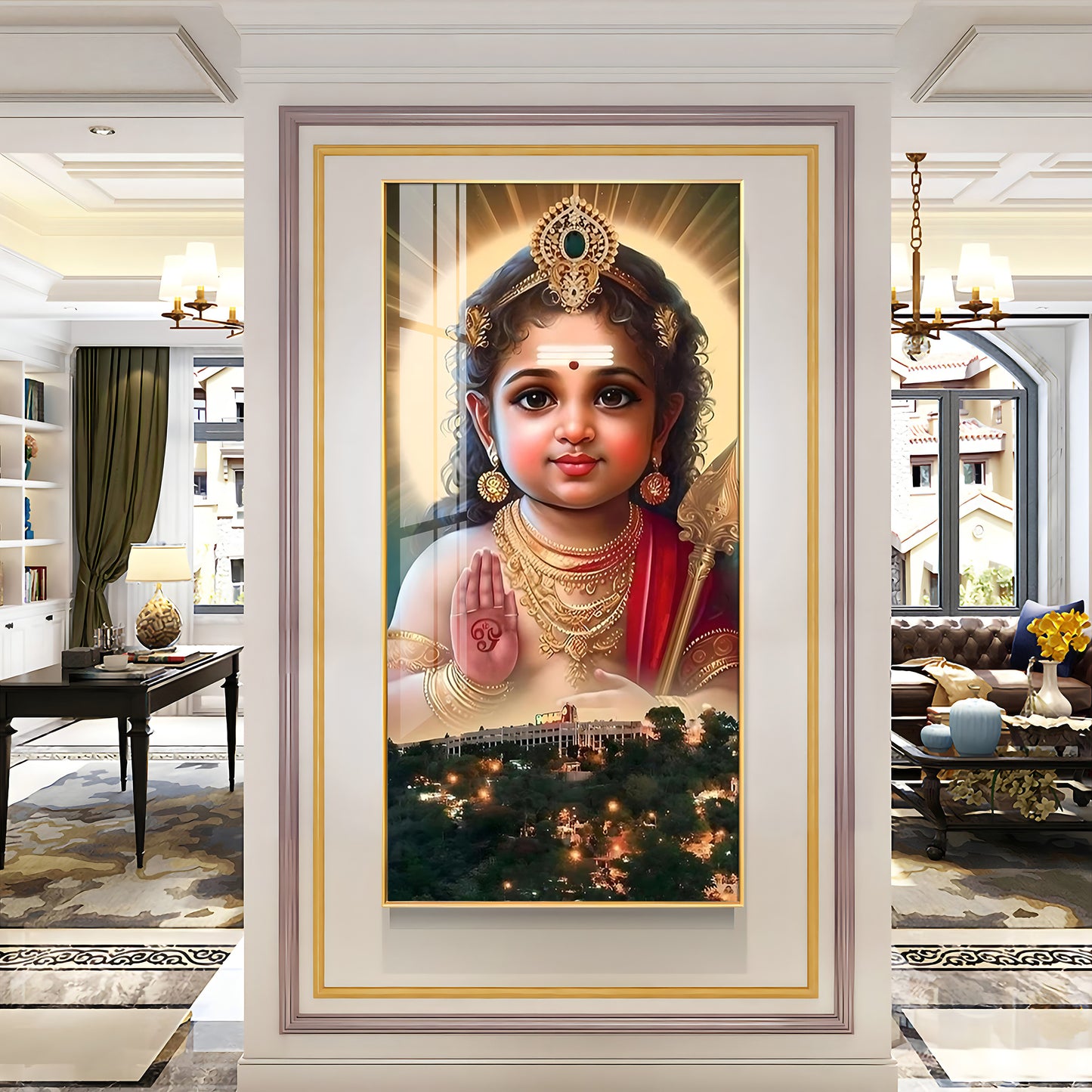 Lord Muruga Premium Acrylic Vertical Wall Art