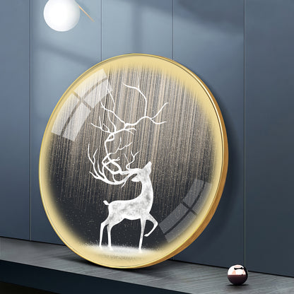 Enchanted Deer Premium Acrylic Round Wall Art