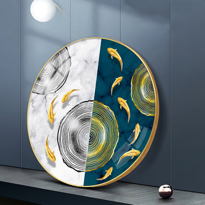 Goldfish Dreamscape Premium Acrylic Round Wall Art