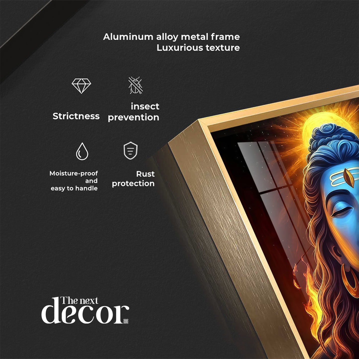 Lord Shiv Shambhu Premium Acrylic Square Wall Art