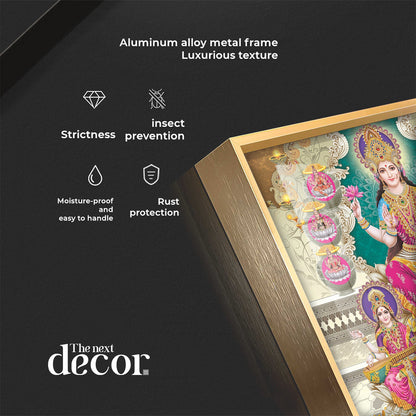 Maa Laxmi Premium Acrylic Square Wall Art