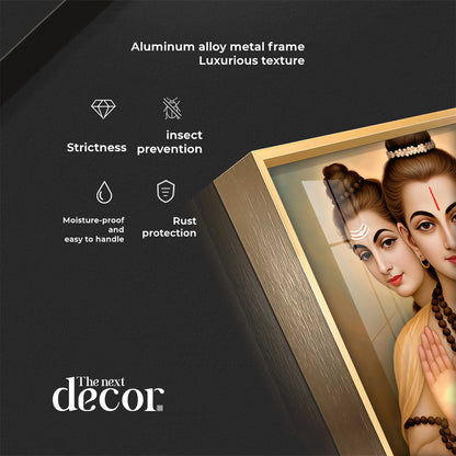 God Dattatreya Ji Maharaj Premium Acrylic Square Wall Art