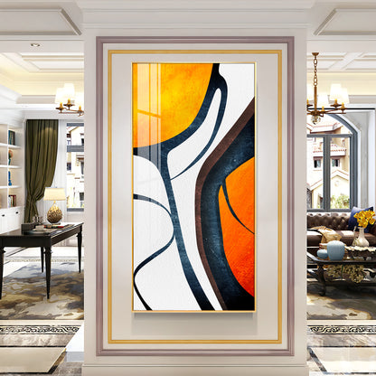 Orange Light Luxury Corridor Premium Acrylic Vertical Wall Art