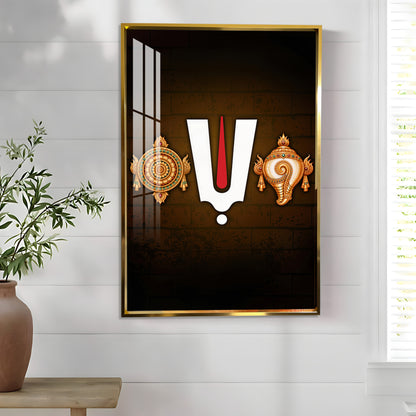 Tirupati Balaji Tilak Premium Acrylic Vertical Wall Art