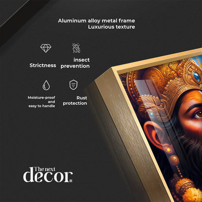 Jai Shri Bajarang Bali Premium Acrylic Square Wall Art