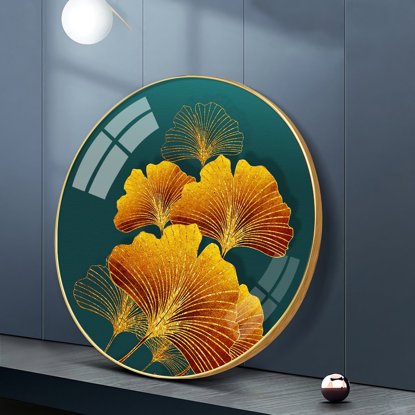 Sunlit Blossom Premium Acrylic Round Wall Art