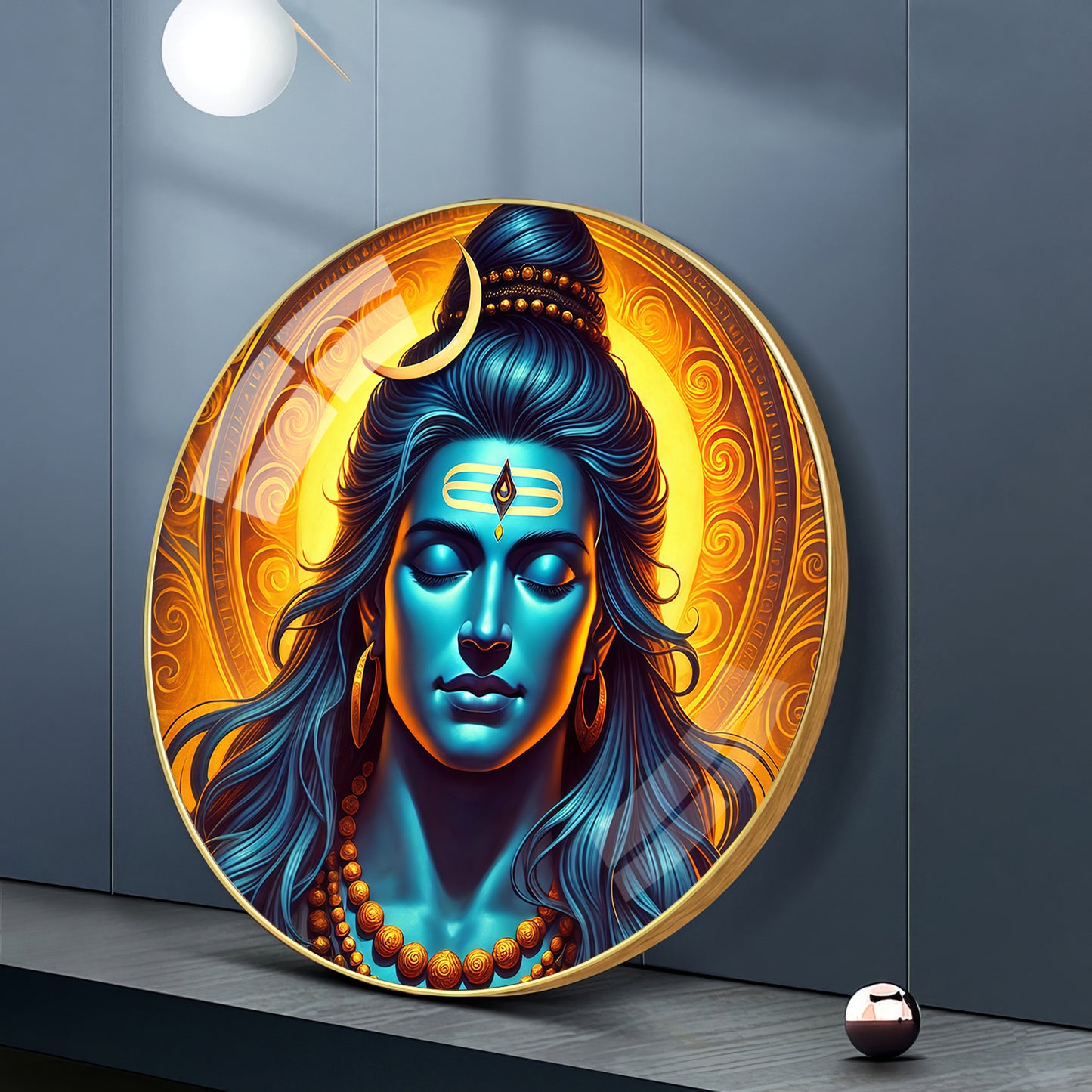 Supreme Soul Shiva Premium Acrylic Round Wall Art