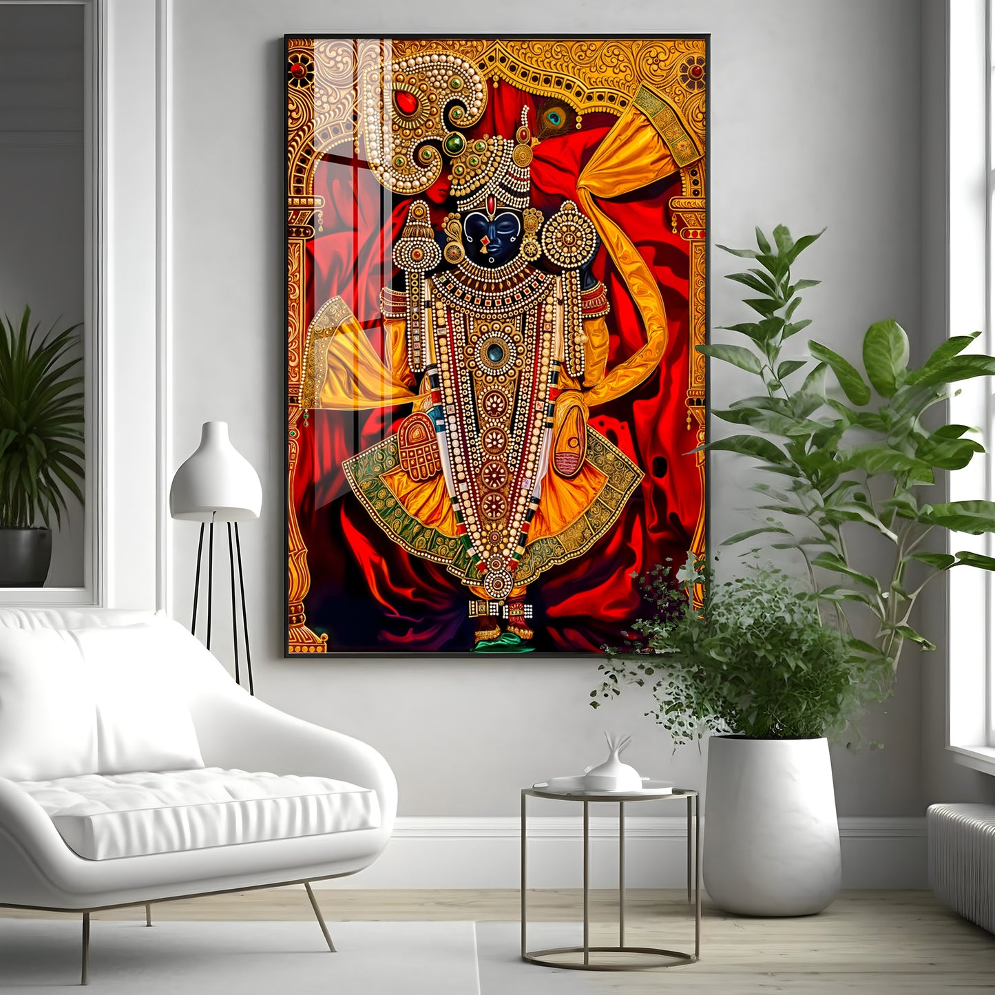 Dwarkadhish Premium Acrylic Vertical Wall Art