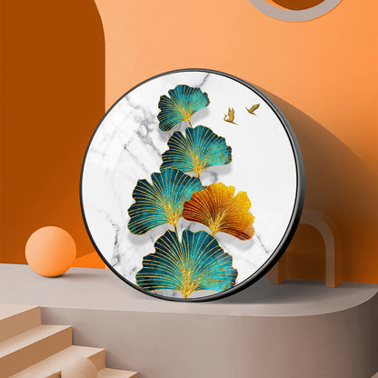 Leaf of Serenity Premium Acrylic Round Wall Art