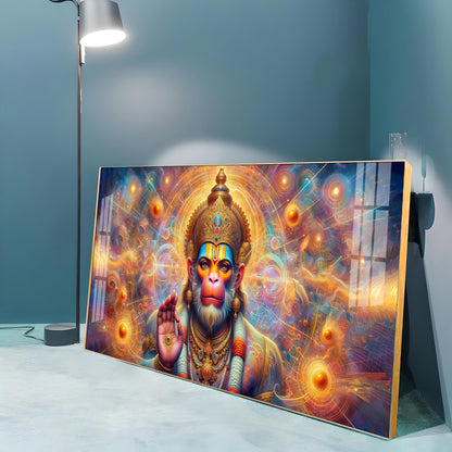Divine Bajarang Bali Premium Acrylic Horizontal Wall Art