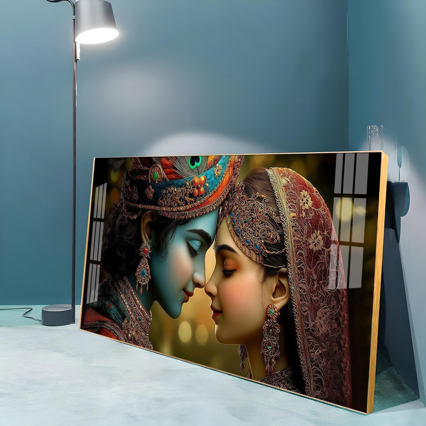 Radhe krishna Premium Acrylic Horizontal Wall Art