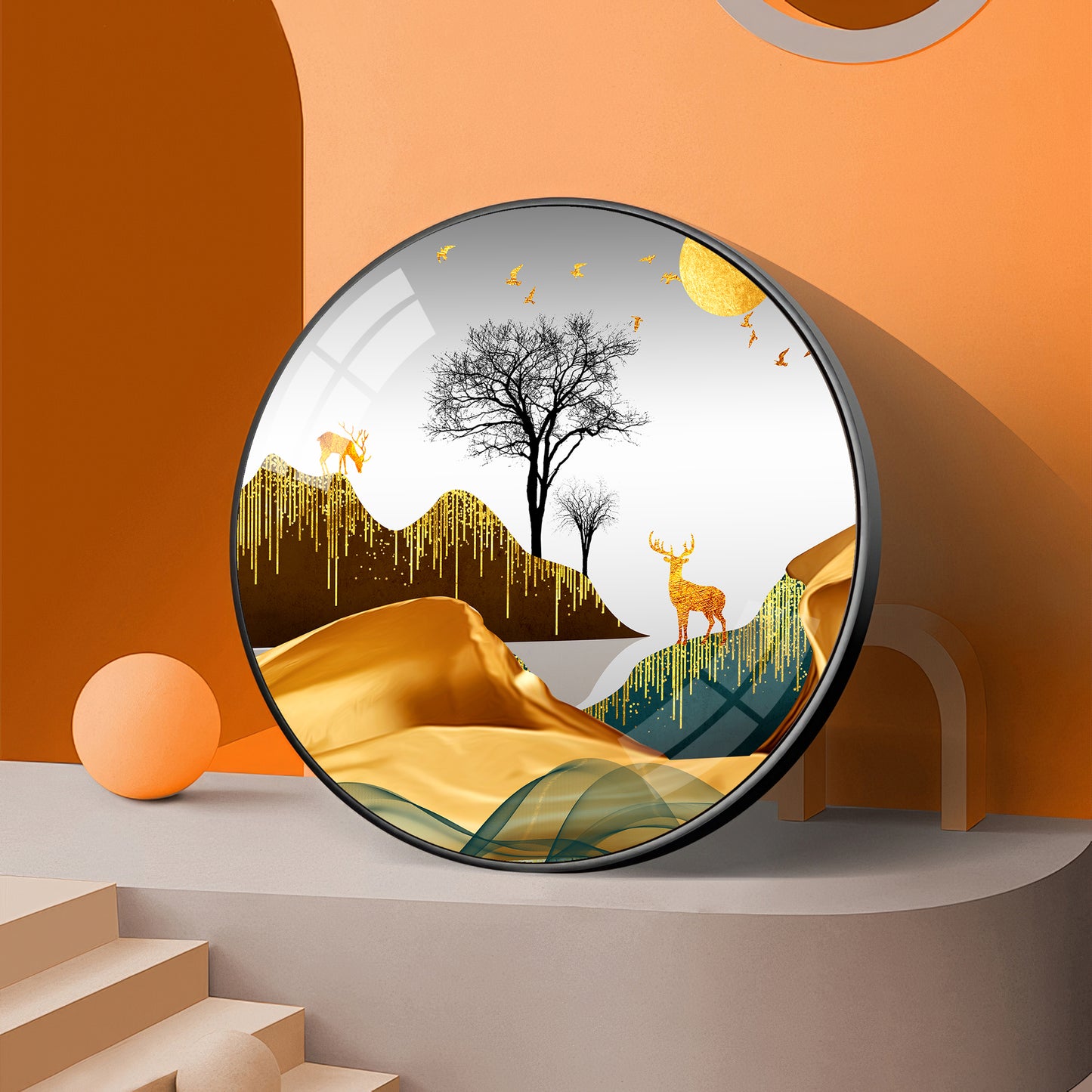 Forest Glade Premium Acrylic Round Wall Art