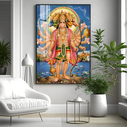 The Mighty Hanuman Premium Vertical Acrylic Wall Art