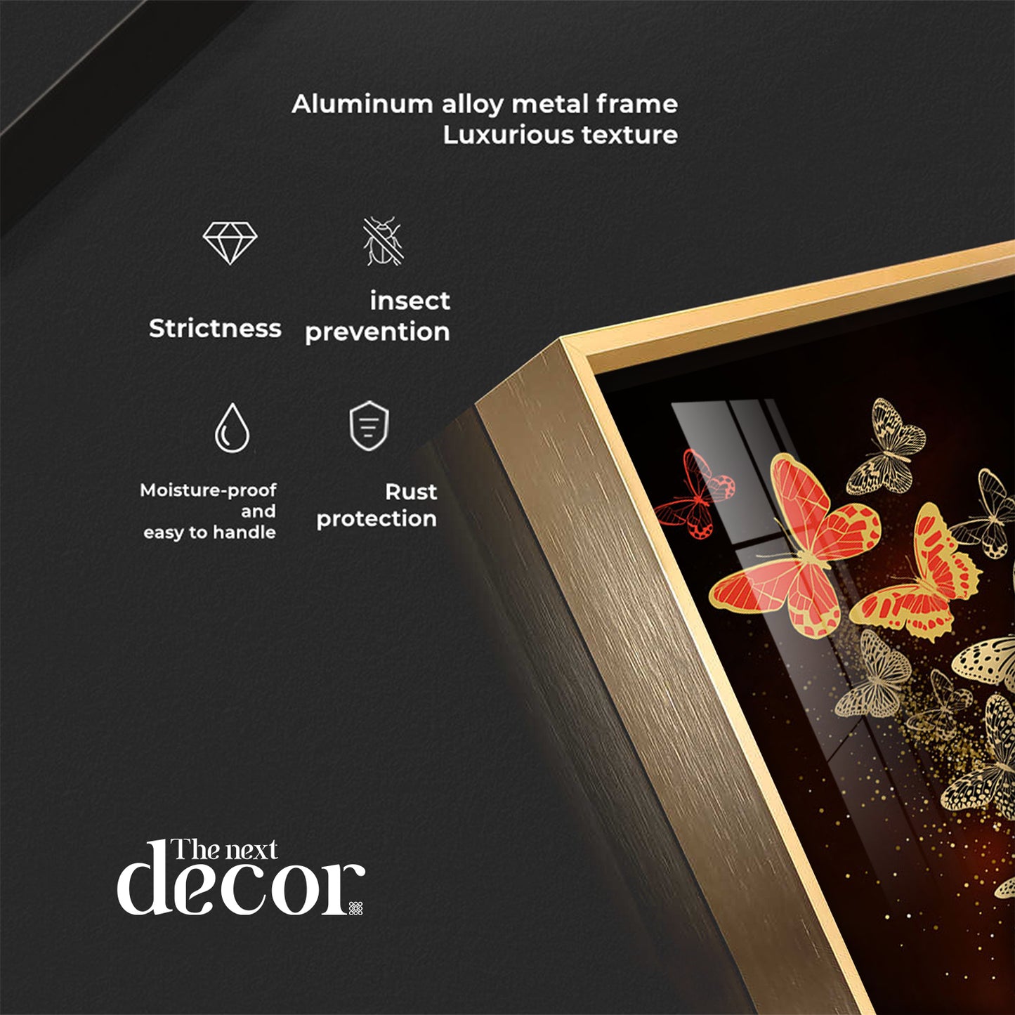 Glittering Butterflies Luxury Crystal Wall Art