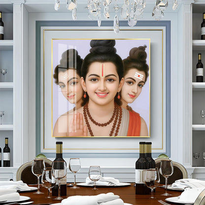 Sri Dattatreya Maharaj Ji Premium Acrylic Square Wall Art