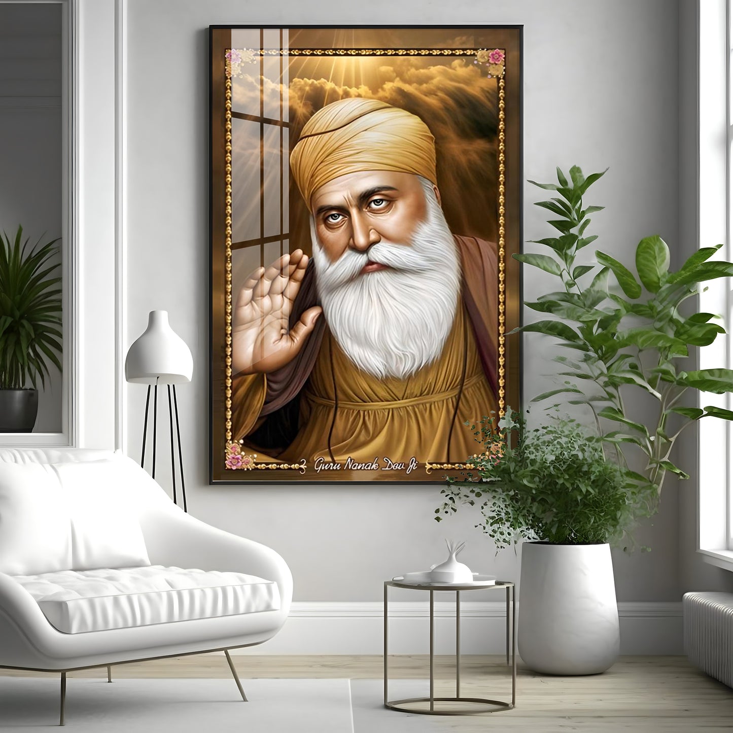 Guru Nanak Dev Ji Premium Acrylic Vertical Wall Art