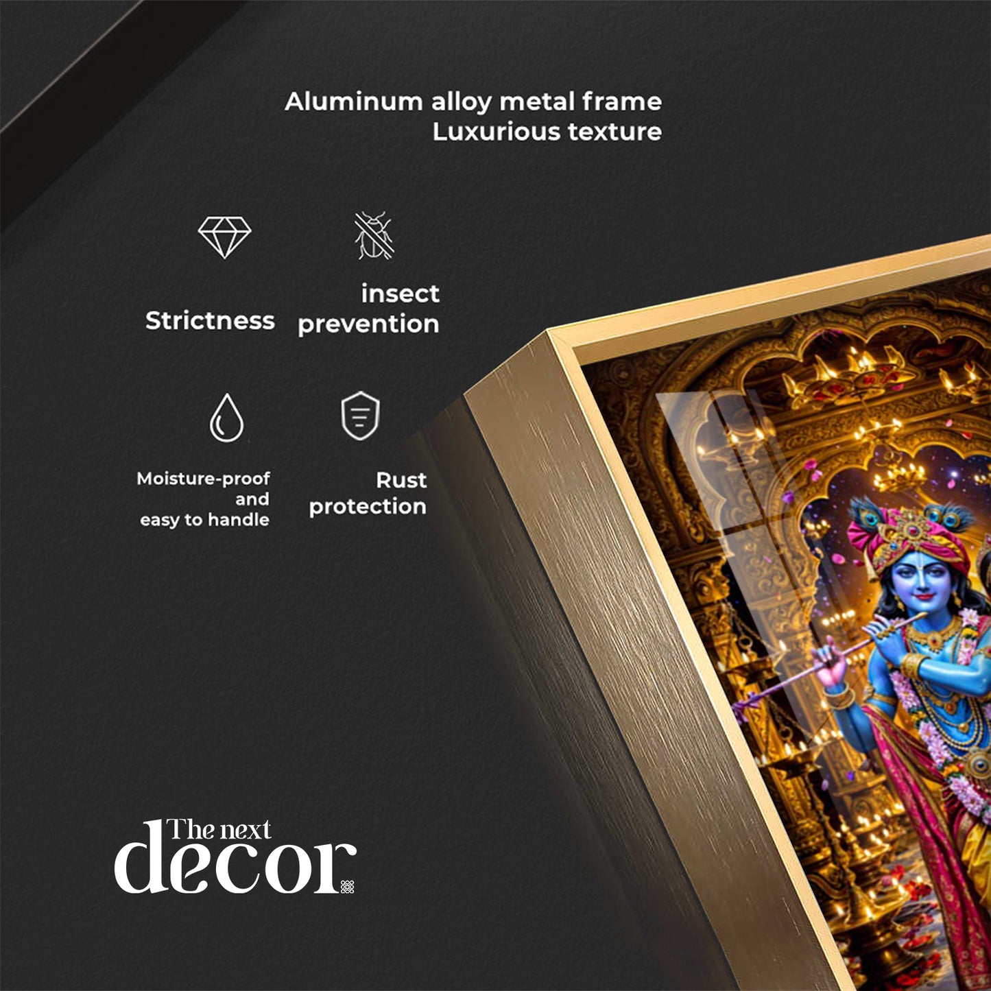 Krishna's Feast of Love Premium Acrylic Vertical Wall Art