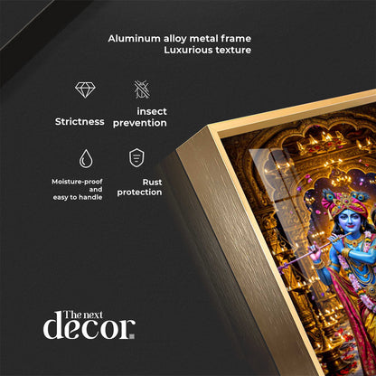 Krishna's Feast of Love Premium Acrylic Vertical Wall Art