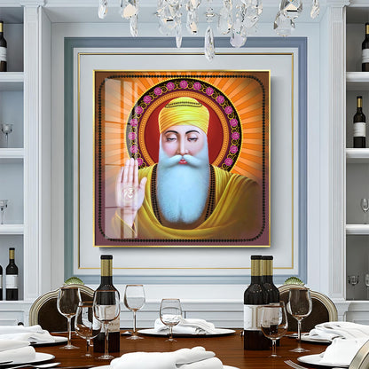 Guru Nanak Ji Premium Acrylic Square Wall Art