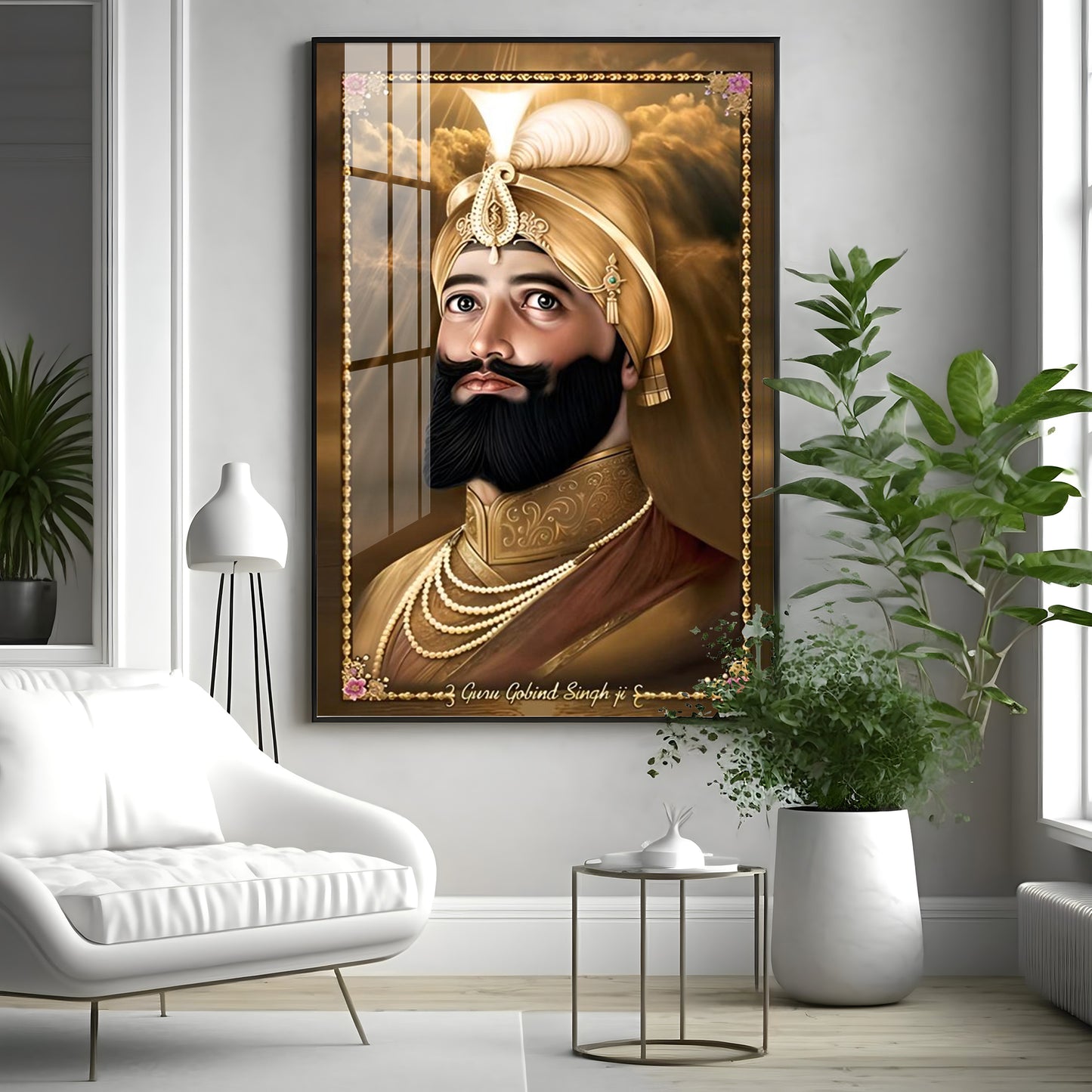 Guru Gobind Singh Premium Acrylic Vertical Wall Art