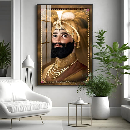 Guru Gobind Singh Premium Acrylic Vertical Wall Art