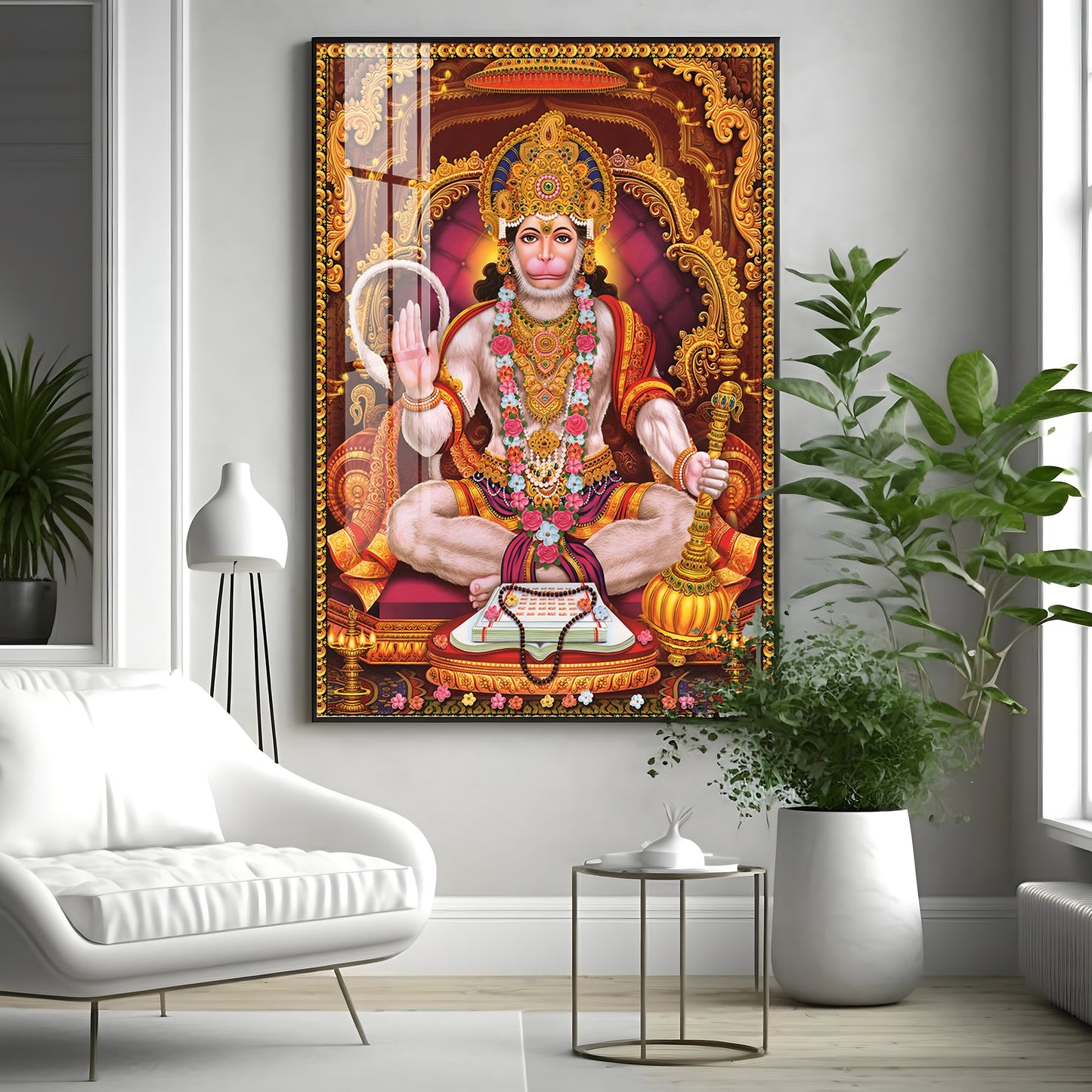 Hanuman's Blessing Premium Vertical Acrylic Wall Art