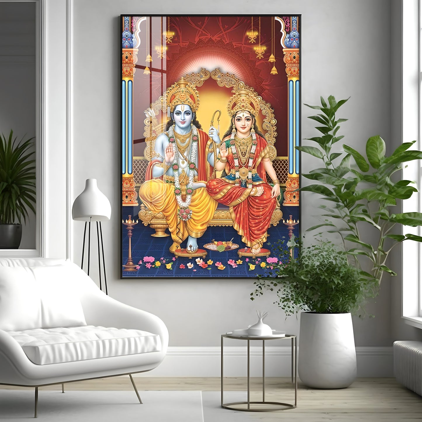 Sita Ram Premium Acrylic Vertical Wall Art