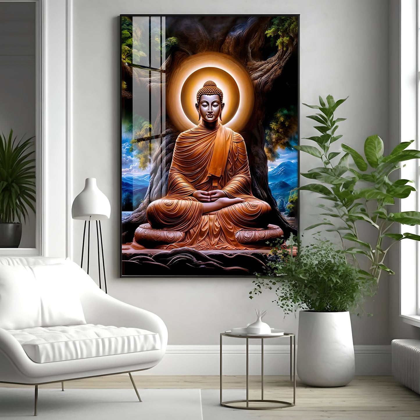 Masstone Buddha Premium Acrylic Vertical Wall Art