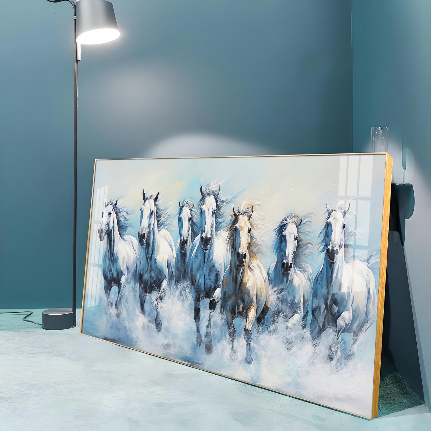 Fairytale Seven Horses Premium Acrylic Horizontal Wall Art