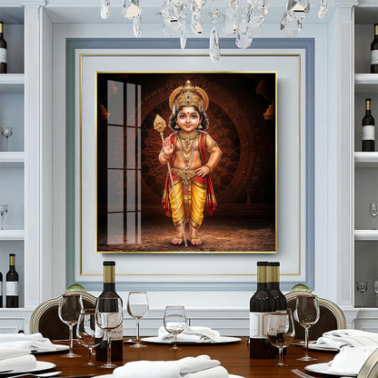 Bhagwan Murugan Ji Premium Acrylic Square Wall Art